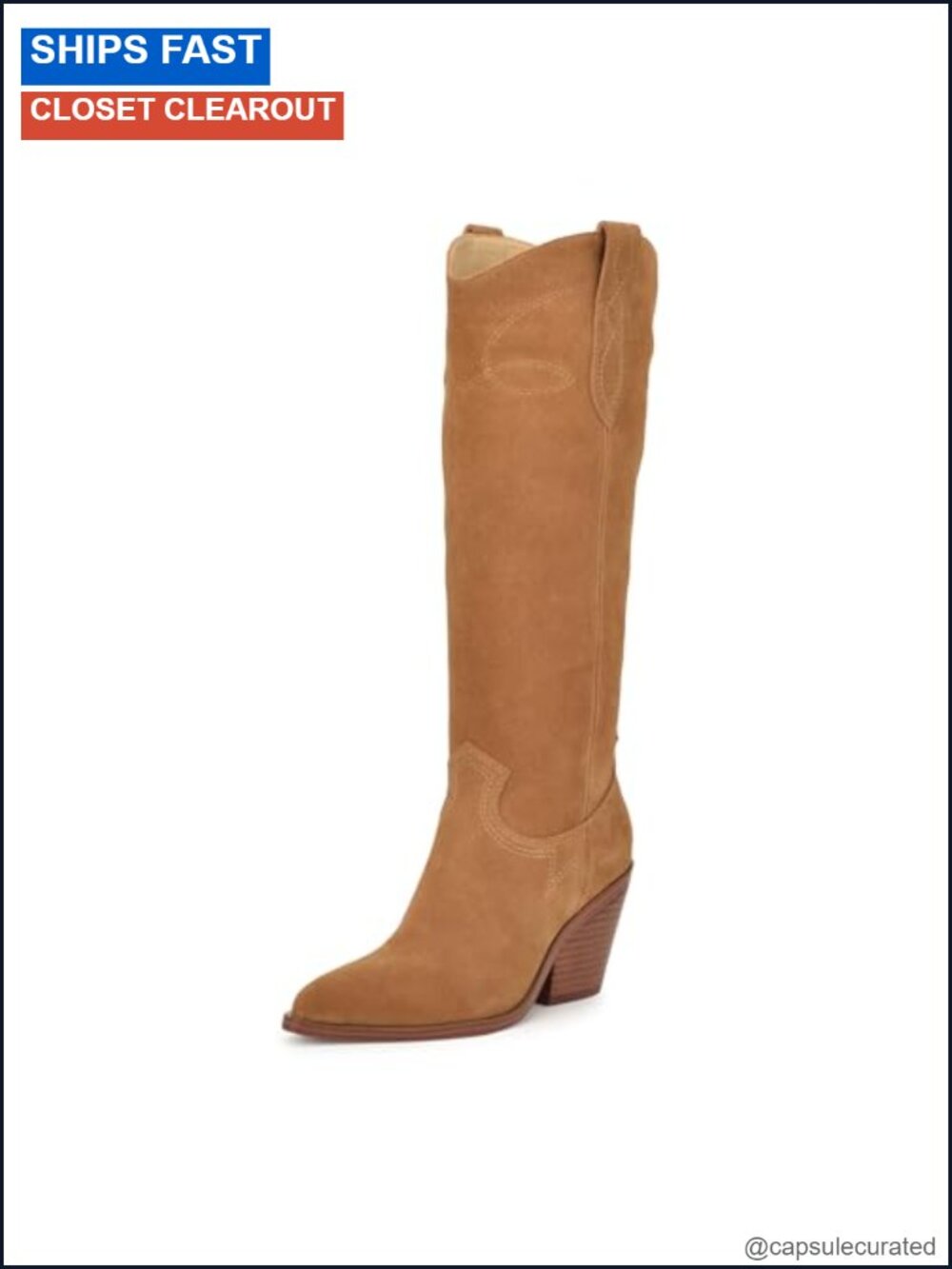Nine West Smash Pointed Toe Knee-High Suede Boots